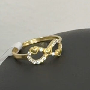 Gold Infinity Heart Ring