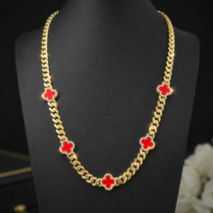 10k clover necklace