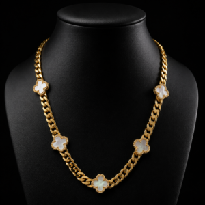 10k clover necklace